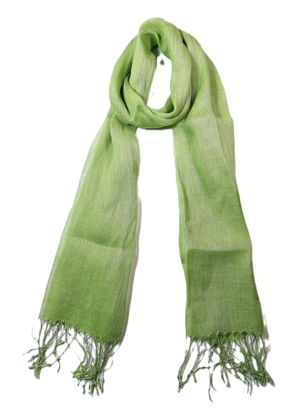 8467 Unisex 100% Linen Scarves and 71"x22" GrassGreen